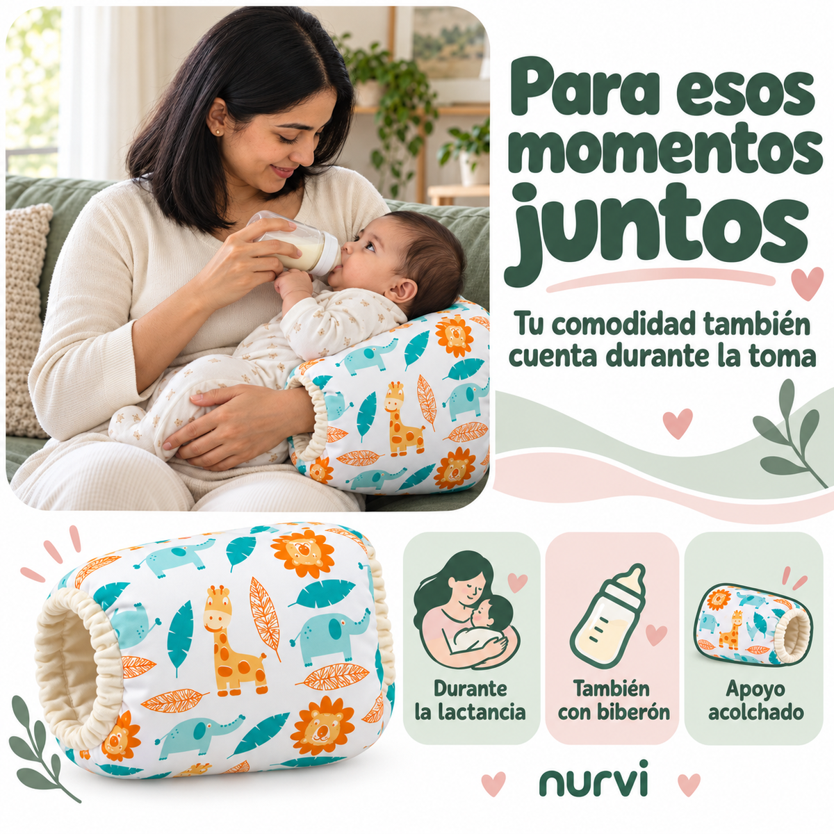 Nurvi acompaña los momentos de lactancia y biberón